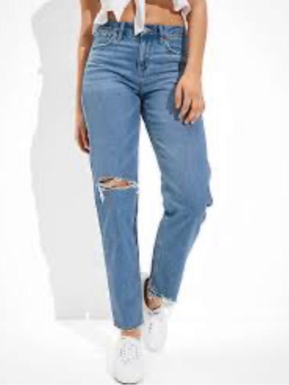 American Eagle 90’s Straight Organic Cotton Jeans 6 Long